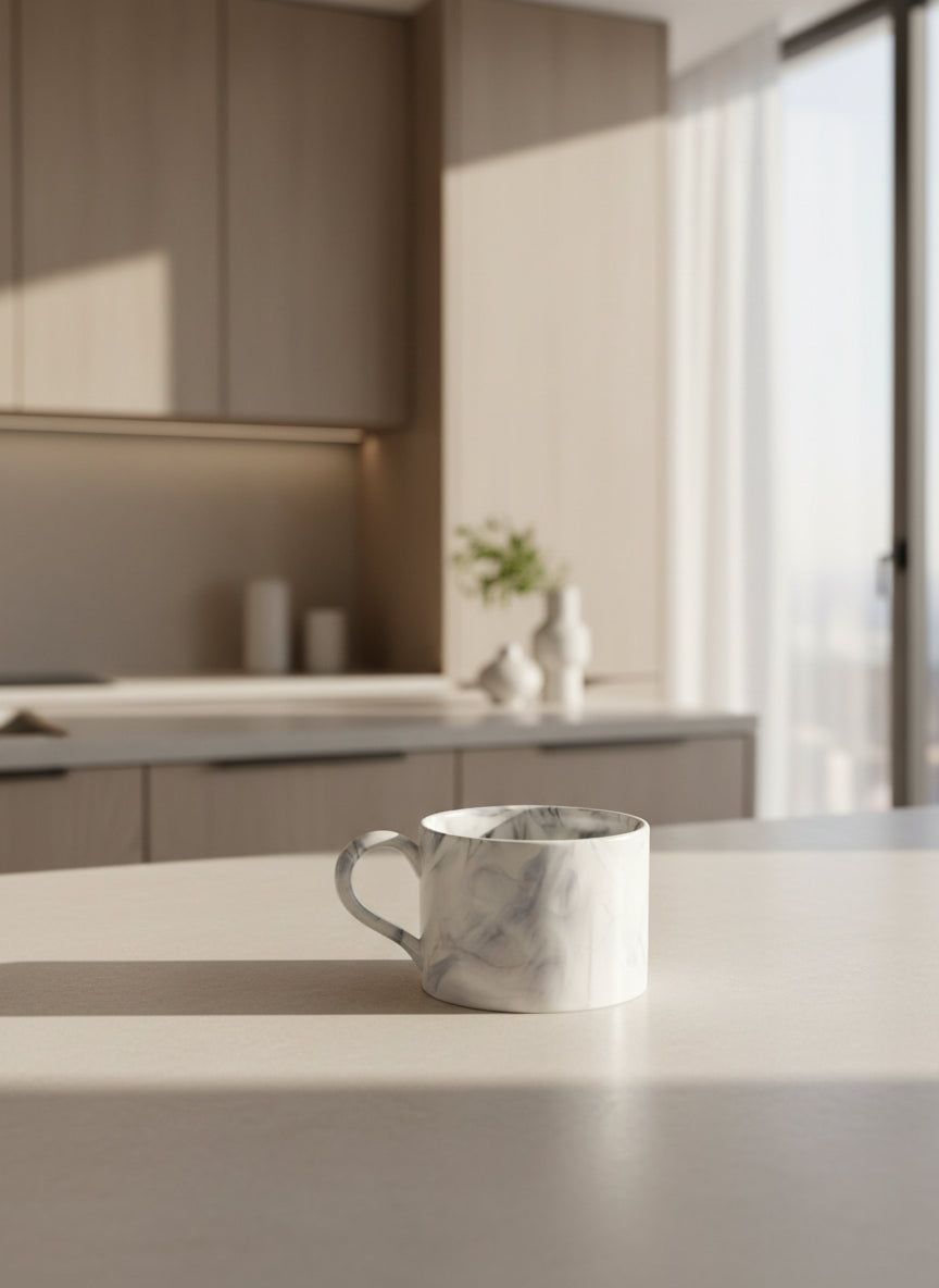 Marble-patterned mug