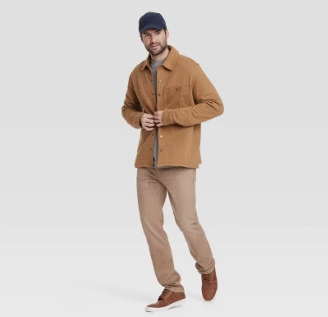Goodfellow & Co. Size L Men's Quilted Knit Shirt Jacket.