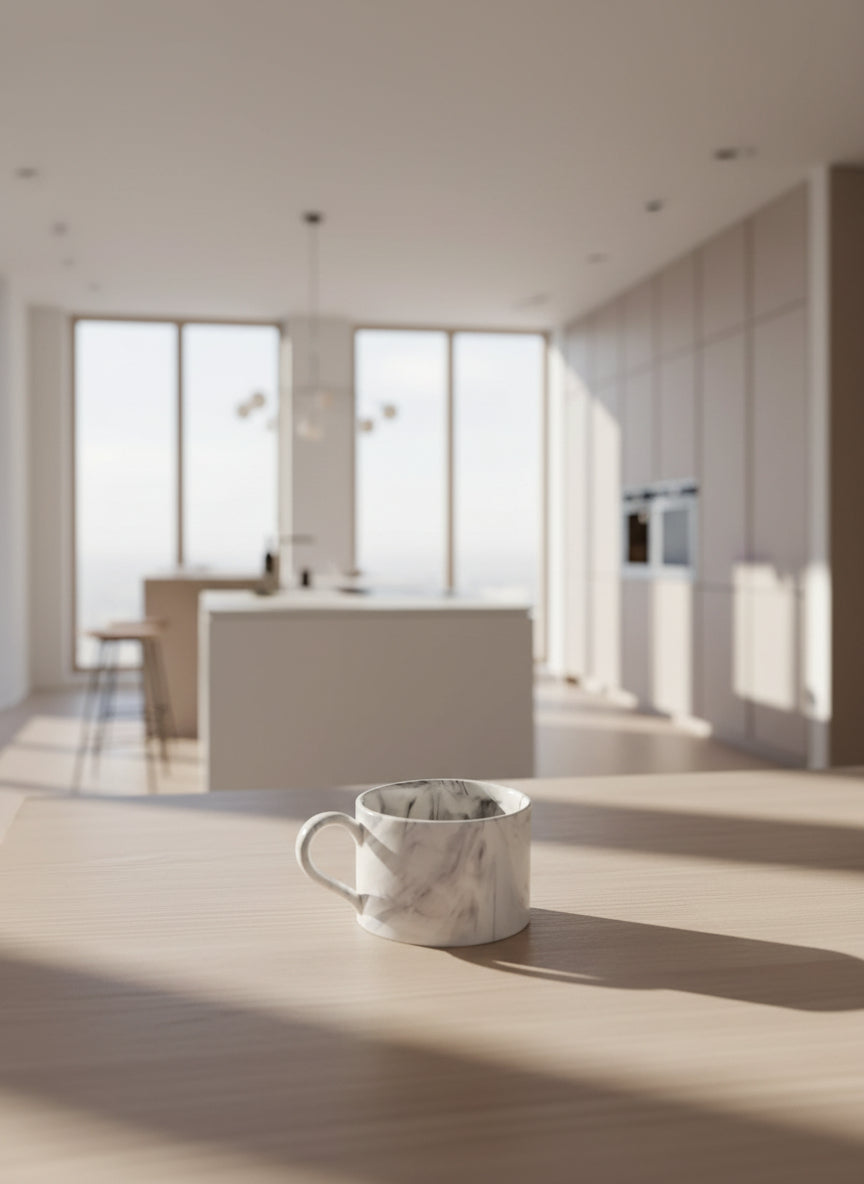 Marble-patterned mug