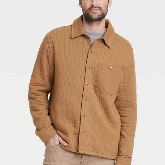Goodfellow & Co. Size L Men's Quilted Knit Shirt Jacket.
